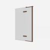 Crosswater Optix 10 Hinged Bath Screen 90° with Inline Panel Brushed Bronze-Right Hand