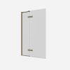 Crosswater Optix 10 Hinged Bath Screen with Inline Panel 90° Brushed Brass Left Hand