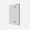 Crosswater Optix 10 Hinged Bath Screen with Inline Panel 90° Right Handed Brushed Brass