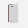 Crosswater Optix 10 Hinged Bath Screen 180° with Inline panel Left Hand Brushed Bronze