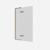 Crosswater Optix 10 Hinged Bath Screen with Inline Panel 180° Left Hand Brushed Brass
