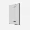 Crosswater OPTIX 10 Hinged Bath Screen 180° with Inline panel Right Handed Slate