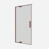 Crosswater Optix 10 Inline Pivot Shower Door with Side Panel Brushed Bronze