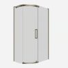 Crosswater Optix 10 Offset Quadrant 1200x800mm Left Hand Brushed Brass 