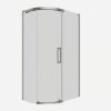 Crosswater Optix 10 Offset Quadrant 1200x800mm Left Hand Brushed Nickel 