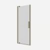 Crosswater Optix 10 Pivot Shower Door with Side Panel Brushed Brass