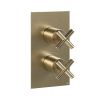 Crosswater MPRO Crosshead 1 Outlet 2 Handle Shower Valve Brushed Brass