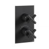 Crosswater MPRO Crosshead 1 Outlet 2 Handle Shower Valve Matt Black