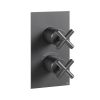 Crosswater MPRO Crosshead 1 Outlet 2 Handle Shower Valve Slate