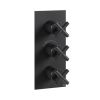 Crosswater MPRO Crosshead 2 Outlet 3 Handle Shower Valve Portrait Matt Black