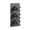 Crosswater MPRO Crosshead 2 Outlet 3 Handle Shower Valve Portrait Slate