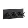 Crosswater MPRO Crosshead 2 Outlet 3 Handle Shower Valve Landscape Matt Black