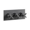 Crosswater MPRO Crosshead 2 Outlet 3 Handle Shower Valve Landscape Slate