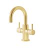 Crosswater MPRO Flute High Neck Basin Mini Monobloc Brushed Brass
