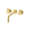 Crosswater MPRO Flute Basin 3 Hole Set Brushed Brass