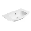 GSI Pura 820 x 490mm Curved Wall Hung 1 Tap Hole Basin White