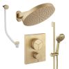 Crosswater Push Shower Set 10 Brushed Brass