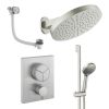 Crosswater Push Shower Set 10 Brushed Nickel
