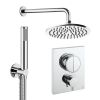 Crosswater Push Shower Set 1 Chrome 200mm