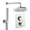 Crosswater Push Shower Set 1 Chrome 300mm