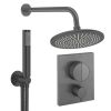 Crosswater Push Shower Set 1 Slate 300mm