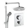 Crosswater Push Shower Set 2 Chrome 200mm