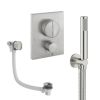 Crosswater Push Shower Set 3 Brushed Nickel