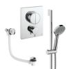 Crosswater Push Shower Set 4 Chrome 200mm