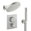 Crosswater Push Shower Set 6 Brushed Nickel