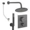 Crosswater Push Shower Set 7 Slate 200mm