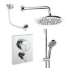 Crosswater Push Shower Set 8 Chrome 300mm