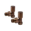 Crosswater Angled Radiator Valves Brushed Bronze
