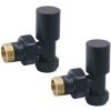 Crosswater Angled Radiator Valves Matt Black