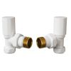 Crosswater Angled Radiator Valves Matt White