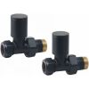 Crosswater Straight Radiator Valves Matt Black