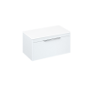 Britton Shoreditch 850mm Wall Hung Single Matt White Drawer Unit with White Worktop
