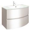Crosswater Svelte 80 Unit & Ice White Glass Basin