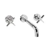 Crosswater The Clover Basin 3H Wall Mounted Trim Set Chrome