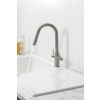 Clearwater Topaz J Spout Kitchen mixer Tap with Pull-out spray Brushed Nickel