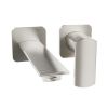 Crosswater The Varda Basin 2H Wall Mounted Tap Trim Set Brushed Metallic