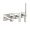 Crosswater The Varda Bath Shower Mixer Wall Mounted Trim Brushed Metallic
