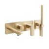 Crosswater The Varda Bath Shower Mixer Wall Mounted Trim Brushed Brass