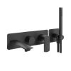Crosswater The Varda Bath Shower Mixer Wall Mounted Trim Matt Black