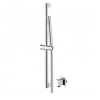 Abacus Emotion Slimline Handshower - Riser Rail - 1.6m Hose - Square Wall Outlet Chrome