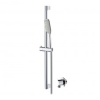 Abacus Emotion Rectangle Handshower - Riser Rail - 1.6m Hose - Round Wall Outlet Chrome