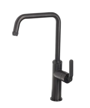 Just Taps Decor Brushed Black Single Lever Sink Mixer