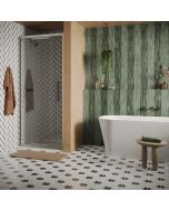 Crosswater Asura 8mm Infold Door Brushed Stainless Steel