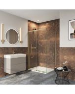 Crosswater Asura 8mm Sliding Door Brushed Brass