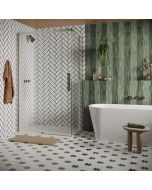 Crosswater Asura 8mm Sliding Door Brushed Stainless Steel