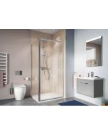 Crosswater Clear 6 Pivot Door & Side Panel Silver